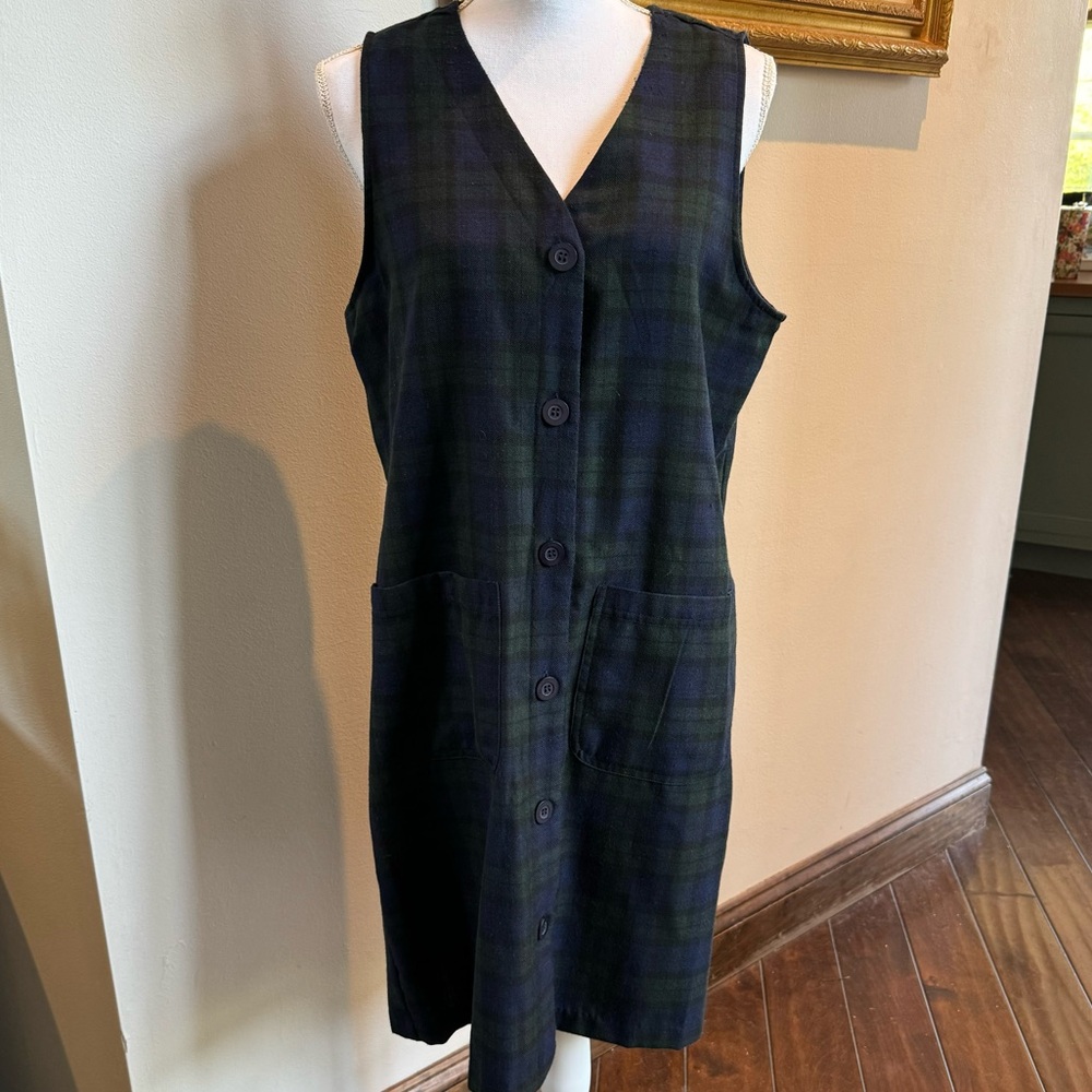 Vintage Apparenza Plaid Jumper Dress